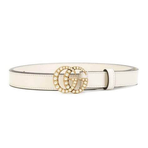 gucci pearly gg leather belt|Gucci pearl belt usa.